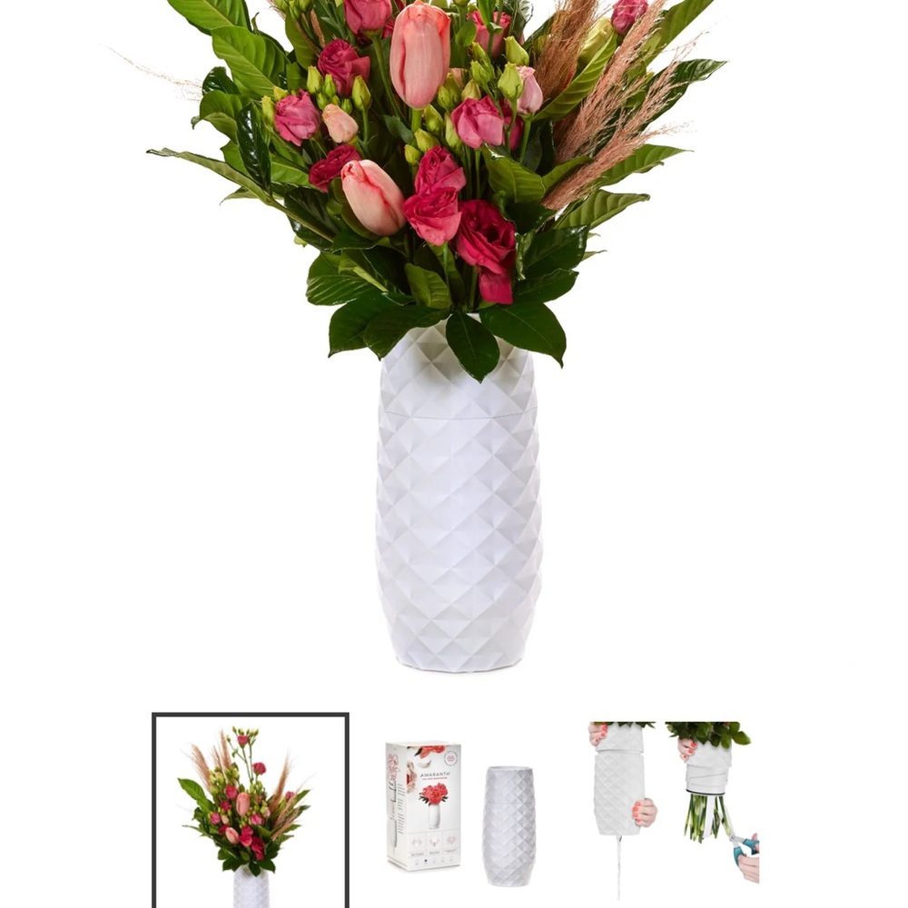 Elegant Amaranth White Vase